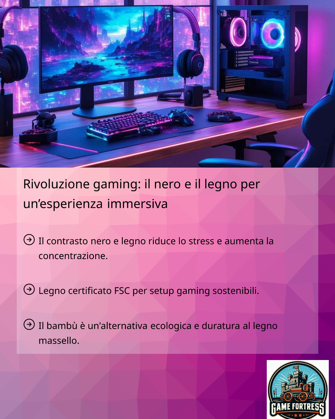 Rivoluzione gaming: il nero e il legno per un'esperienza immersiva ...