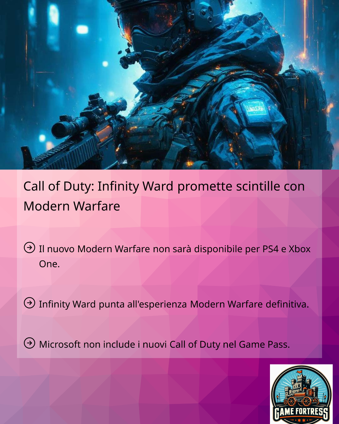 Call of Duty: Infinity Ward promette scintille con Modern Warfare ...